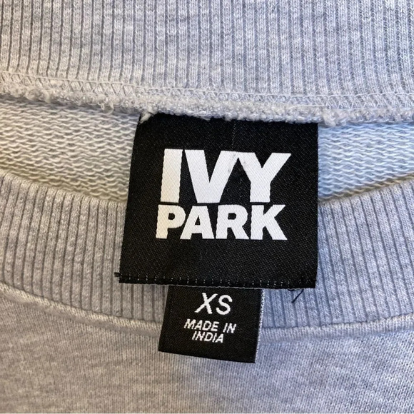 IVY PARK Silver Brushed Sequins Logo Sweatshirt Size Extra Small - Picture 5 of 7